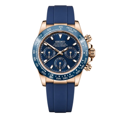 Seiko Mod Daytona deep blue racer dial