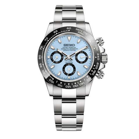 Seiko Mod Daytona sky blue racer dial