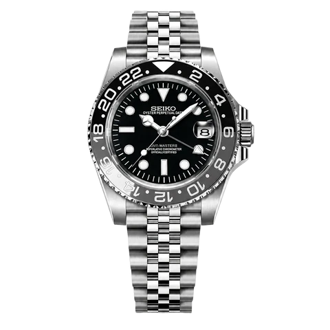 Seiko Mod GMT Batman on jubilee bracelet