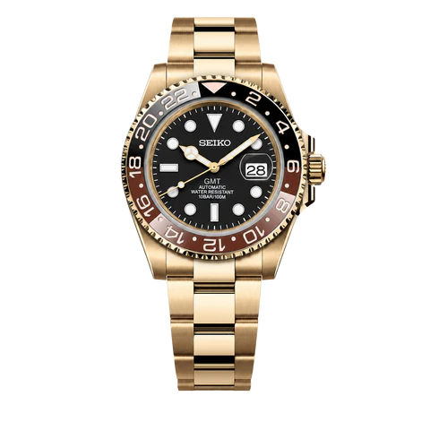Seiko Mod GMT Root Beer gold