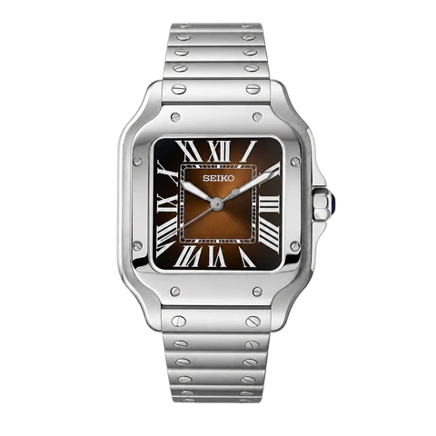 Seiko Mod Santos brown dial