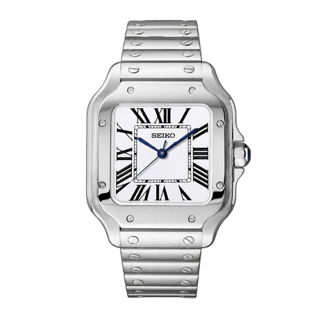 Seiko Mod Santos white dial