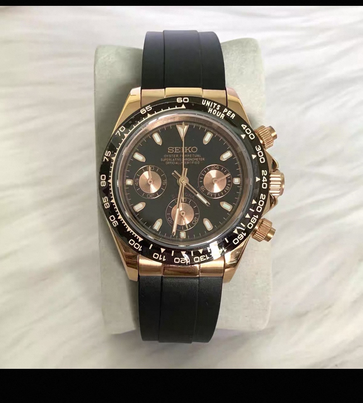 Seiko VK63 Rose Gold Chronograph